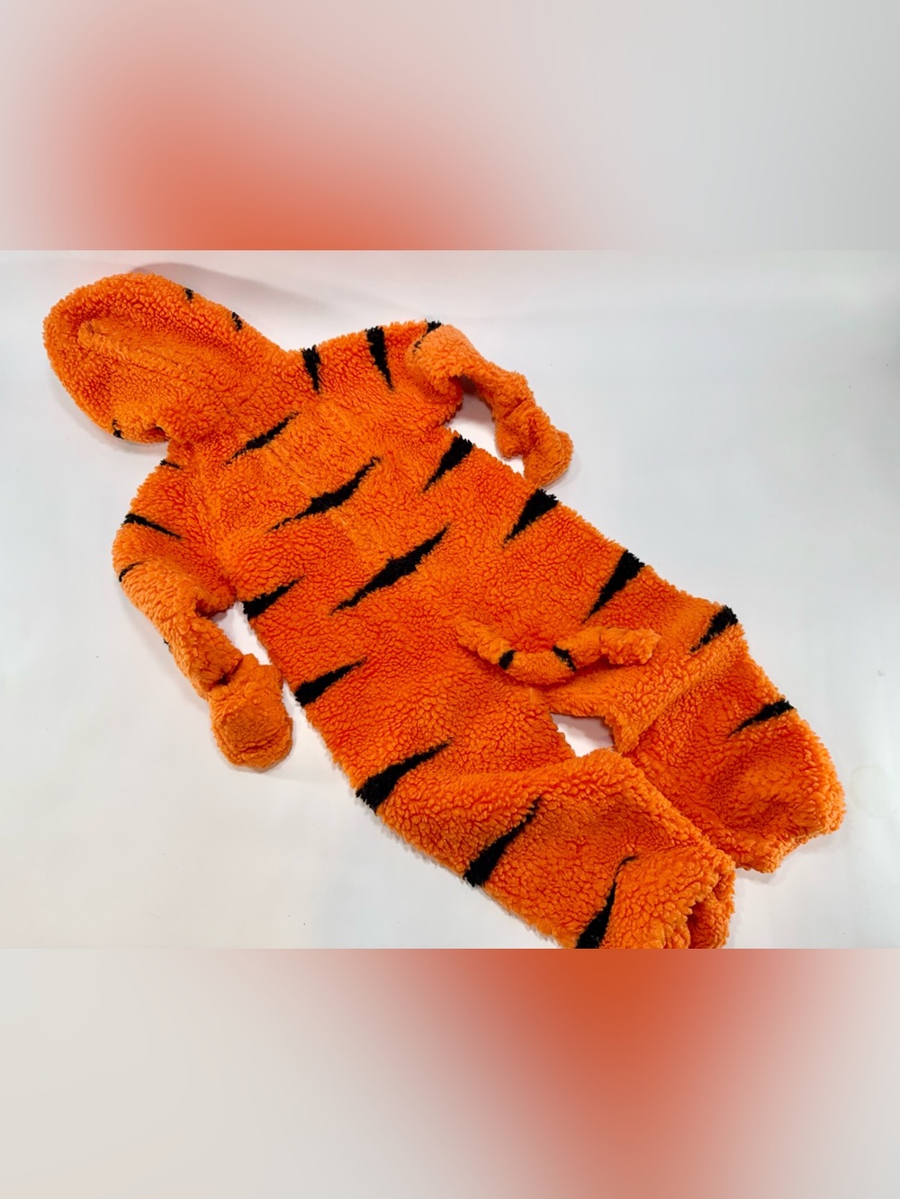 Vintage Disney Store Tigger Costume 2T 4T Fleece 90s Sherpa Sound Winnie Pooh - Picture 6 of 6